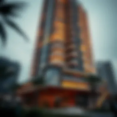 Architectural Design of Addax Tower Architectural details showcasing the design of Addax Tower