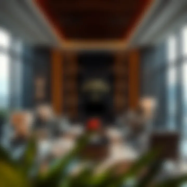 Luxurious lounge area within Address Downtown Residences highlighting sophisticated interior design