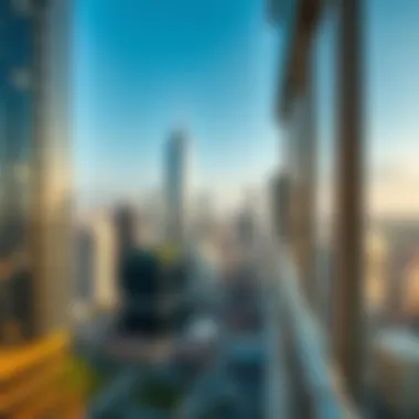 Breathtaking skyline view from a balcony of Address Downtown Residences capturing the essence of urban living