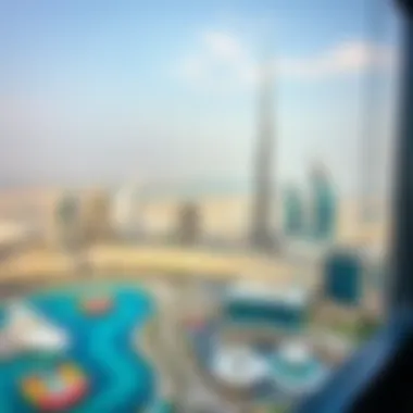 A Panoramic Perspective from Ajman One Tower Panoramic skyline view from Ajman One Tower