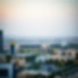 A panoramic view of Al Aweer showcasing its urban landscape