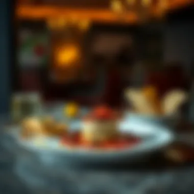 Gourmet dish presented elegantly at Al Dhafra