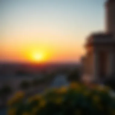 Scenic sunset over Al Hamriyah landscape