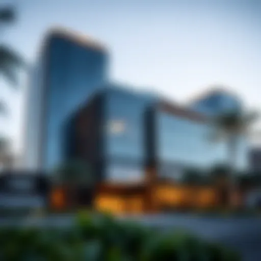 Exterior view showcasing the innovative design of the Al Jaziri Building