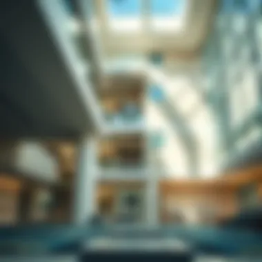 Interior Architectural Features of Al Jaziri Building Interior space illustrating modern architectural elements within the building