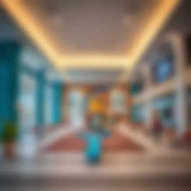 Interior shot of community amenities highlighting recreational areas