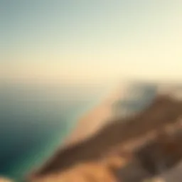 Panoramic view of Al Khan Beach showcasing the coastline and clear waters