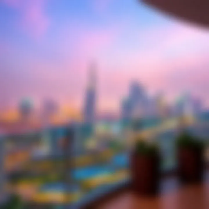 View from the balcony overlooking the vibrant Dubai skyline