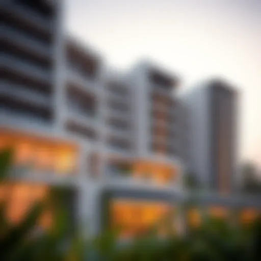 Exterior view of Al Manar Grand Hotel Apartment showcasing modern architecture