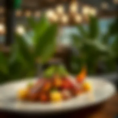 An exquisite dish showcasing the culinary creativity of Al Nahda Garden Restaurant