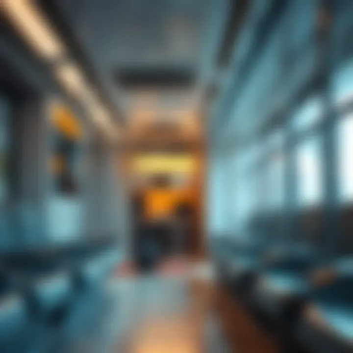 Interior amenities of the Al Qasba bus stop, highlighting comfort and convenience