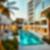 Exterior view of Al Reef Village showcasing modern architecture