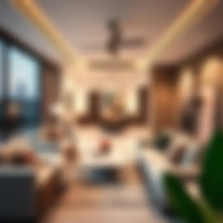 Interior design of a home in Al Reef Village reflecting contemporary style