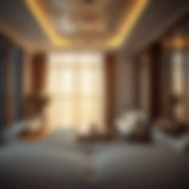 Luxurious interior design within Al Rihab Tower's residential units