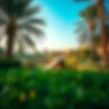 Lush Greenery at Al Towayya Park Panoramic view of Al Towayya Park showcasing lush greenery