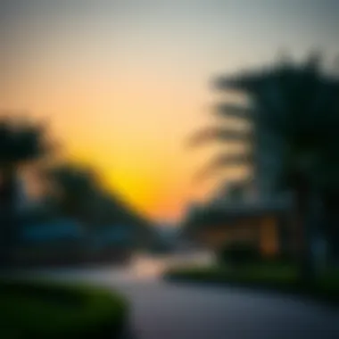 Stunning sunset view over Al Towayya Park