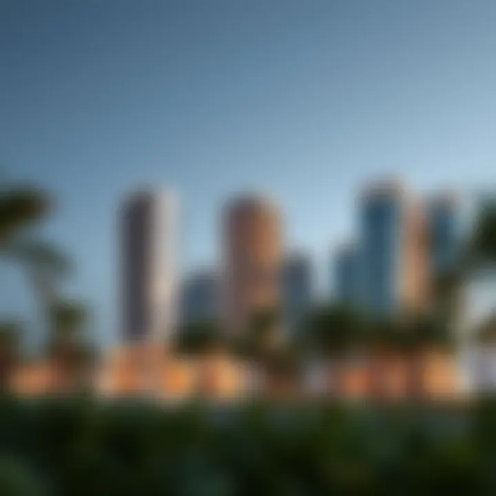 A conceptual design illustrating Aldar's future projects and vision for urban development