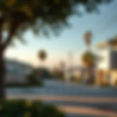 Tranquil neighborhood ambiance surrounding Ocean Heights