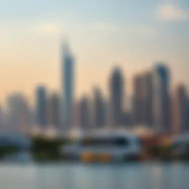 Modern Dubai Skyline Skyline of Dubai showcasing modern real estate developments