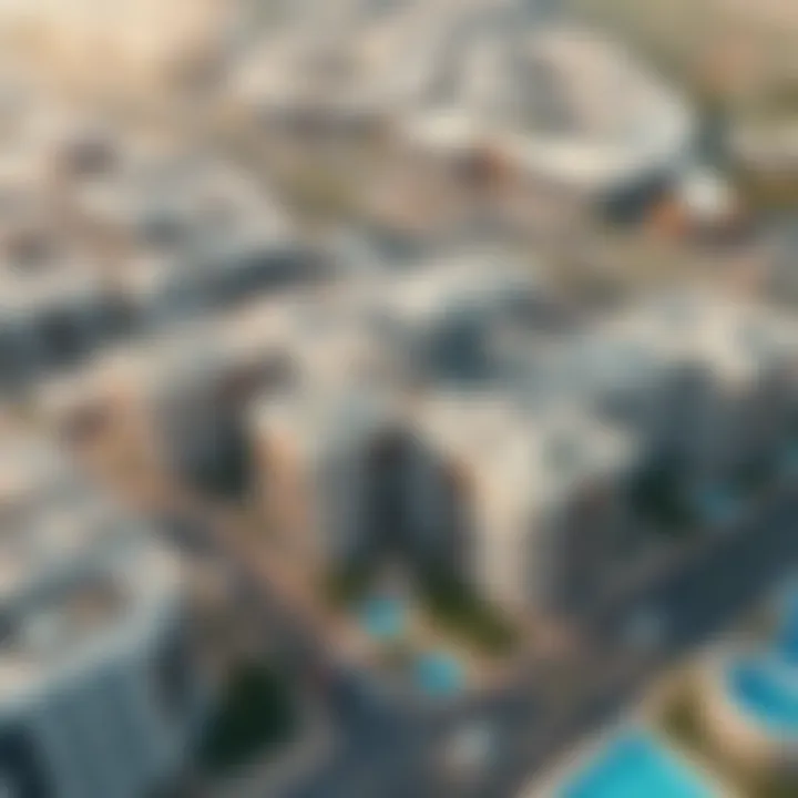 Aerial view of Arada Masaar showcasing its modern architecture