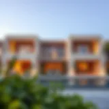 Stunning exterior view of Atwaar Villas showcasing modern architecture