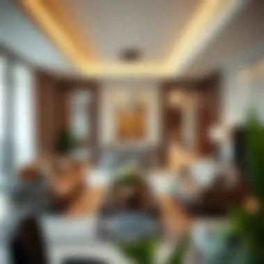 Luxurious interior design of a living space in Azizi Park Avenue 2