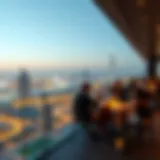 Stunning Dinner Views A romantic dinner setting overlooking the Dubai skyline