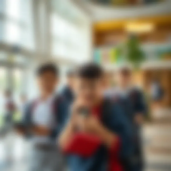 Students engaged in extracurricular activities in a vibrant school environment