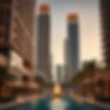 A stunning view of the Bin Kamel Tower showcasing its architectural splendor