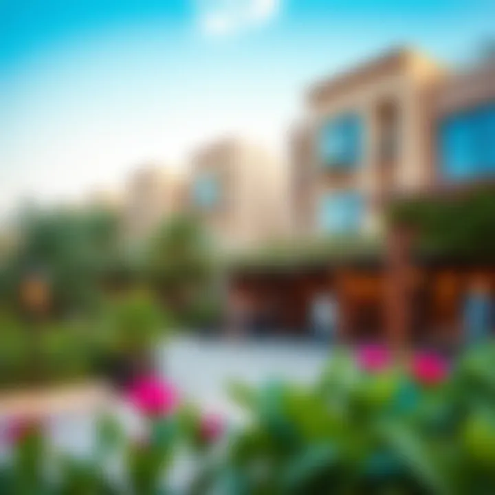 Vibrant community life in Boulevard Heights with lush greenery and social spaces