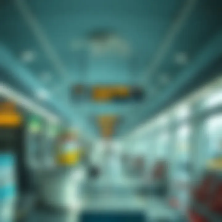 Passenger Amenities Inside Bur Dubai Bus Stand Interior view of Bur Dubai Bus Stand highlighting passenger amenities
