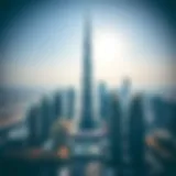 Stunning view of the Burj Khalifa skyline