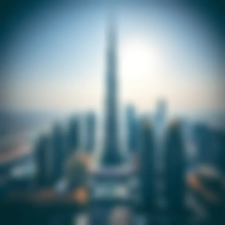 Stunning view of the Burj Khalifa skyline