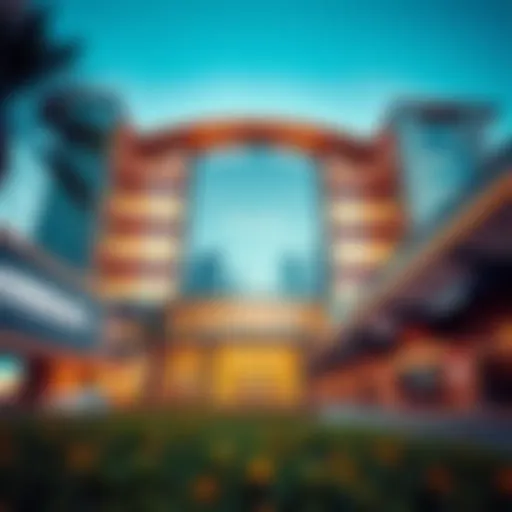 Stunning exterior view of Business Bay Mall showcasing modern architecture