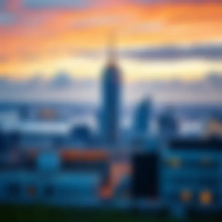 Panoramic skyline view featuring Centrium Tower