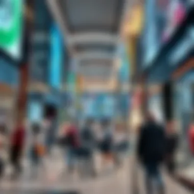 Consumer Engagement in Cityland Mall Crowd engaging with retail spaces in Cityland Mall