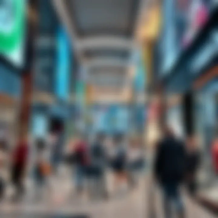 Consumer Engagement in Cityland Mall Crowd engaging with retail spaces in Cityland Mall