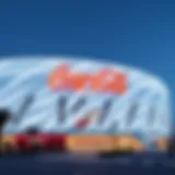 Exterior view of Coca-Cola Arena showcasing modern architecture