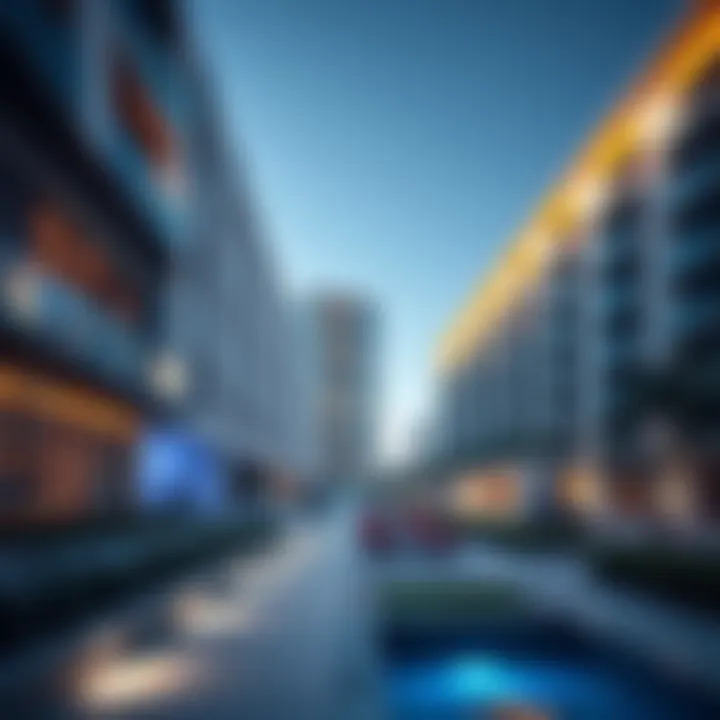 Stunning modern architecture of Collective 2 in Dubai Hills