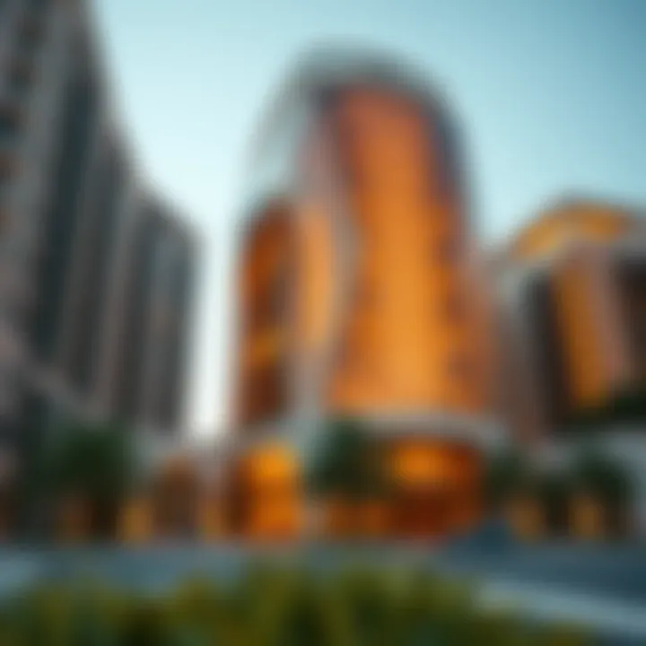 Stunning exterior view of The Prism Dubai showcasing its unique design