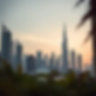 Dubai skyline with modern buildings