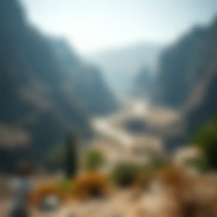 Environmental challenges illustrated by contrasting natural beauty and development projects at Jais Mountain