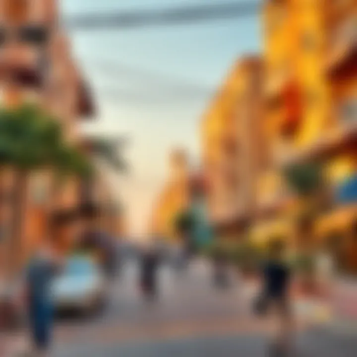 Vibrant neighborhood scene showcasing local culture and lifestyle