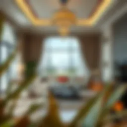 A beautifully designed living room with Arabian decor