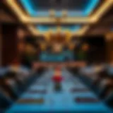 Elegant dining setting with ambient lighting