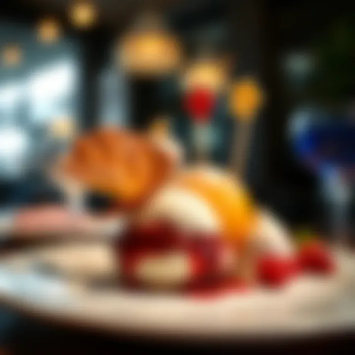 Exquisite dessert showcasing culinary creativity