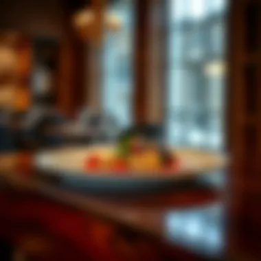 Artfully presented gourmet dish