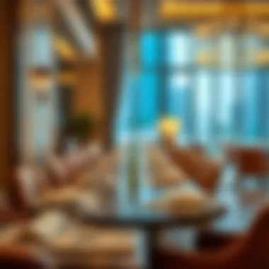 Elegant dining setup in a high-end restaurant at Business Bay