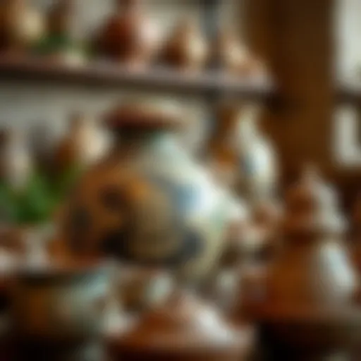 Intricate traditional Emirati pottery showcasing craftsmanship