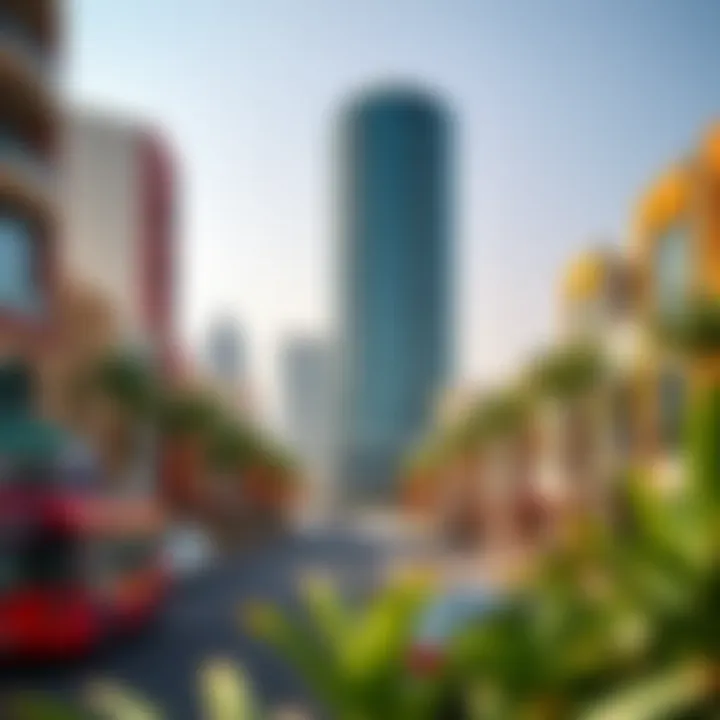 Vibrant neighborhood surrounding Darwish Building